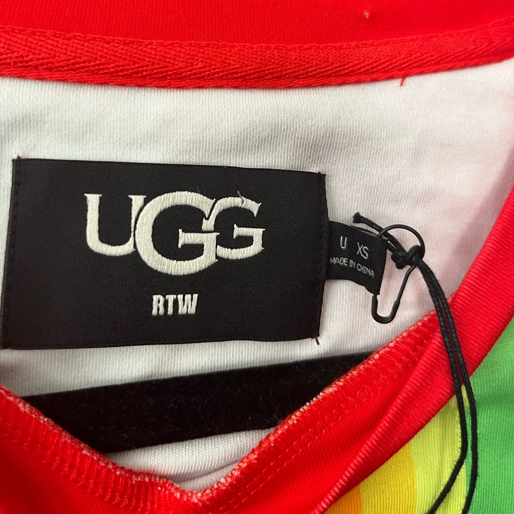 Ugg U Pride logo love crew neck short sleeve tee XS - Picture 3 of 11